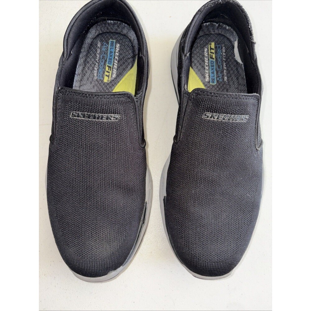 Skechers Black Relaxed Fit Gogamat Arch Slip-In Shoes Size 12